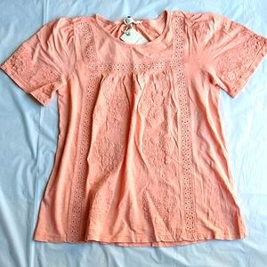 Women's coral blouse, size S-P